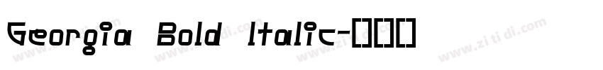 Georgia Bold ltalic字体转换